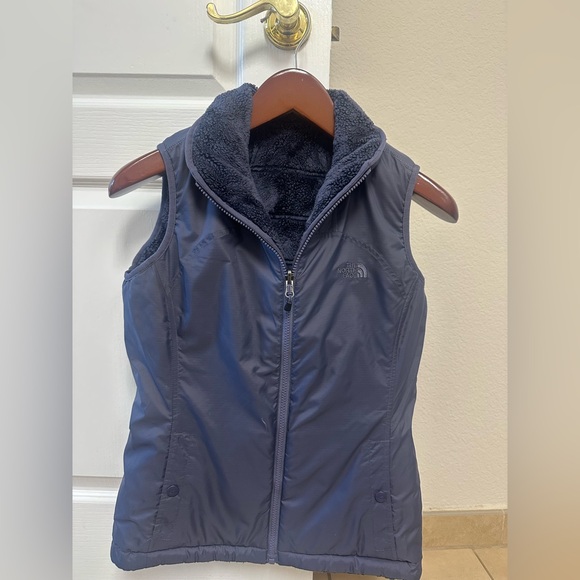 The North Face Jackets & Blazers - The North Face bluish purple Grey Insulated Vest with Embroidered Logo